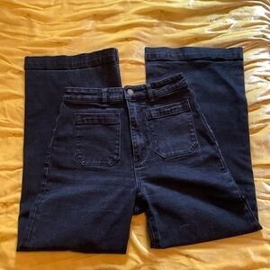 Rolla's Women's Jeans Wide Leg High Rise Denim Size 28 Black